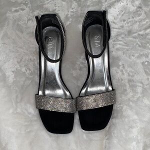 Elegant Black and Silver Women's Heels